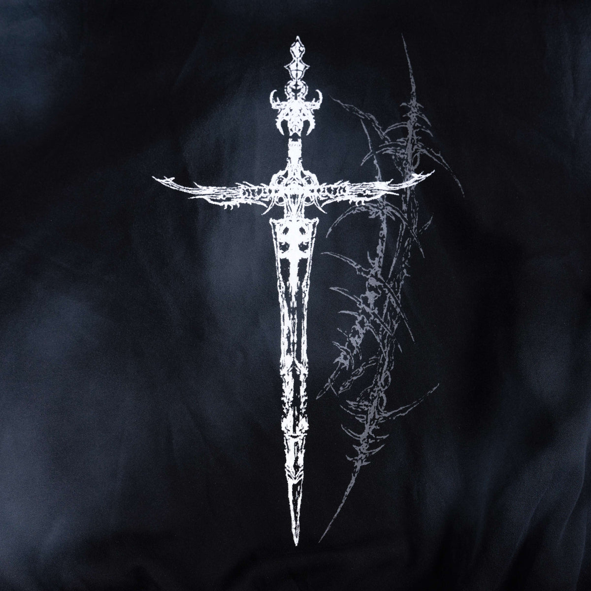 Madxmarx Tribal Graphic Washed Zip-Up Hoodie