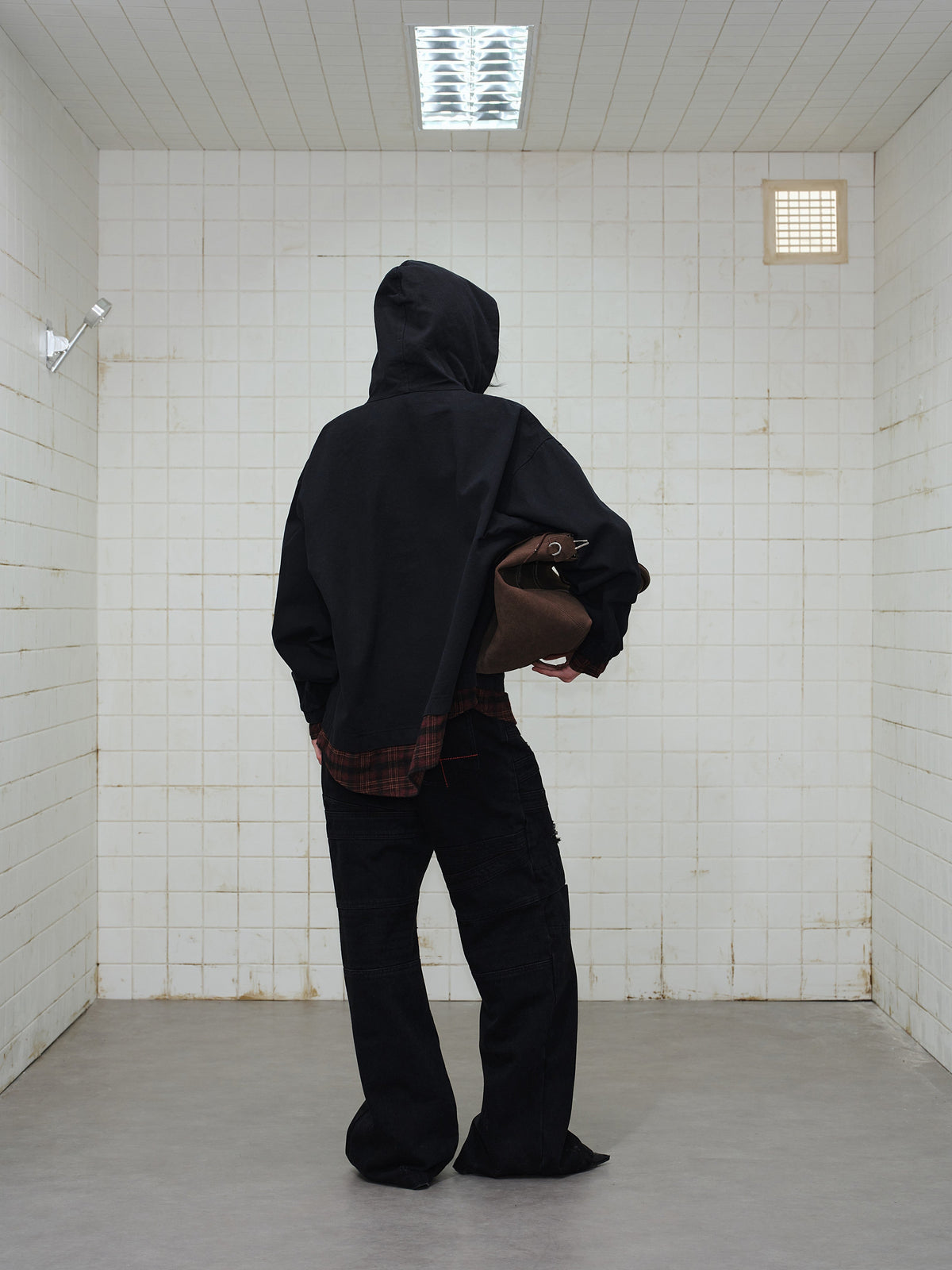 Madxmarx Plaid-Lined Zip Hoodie