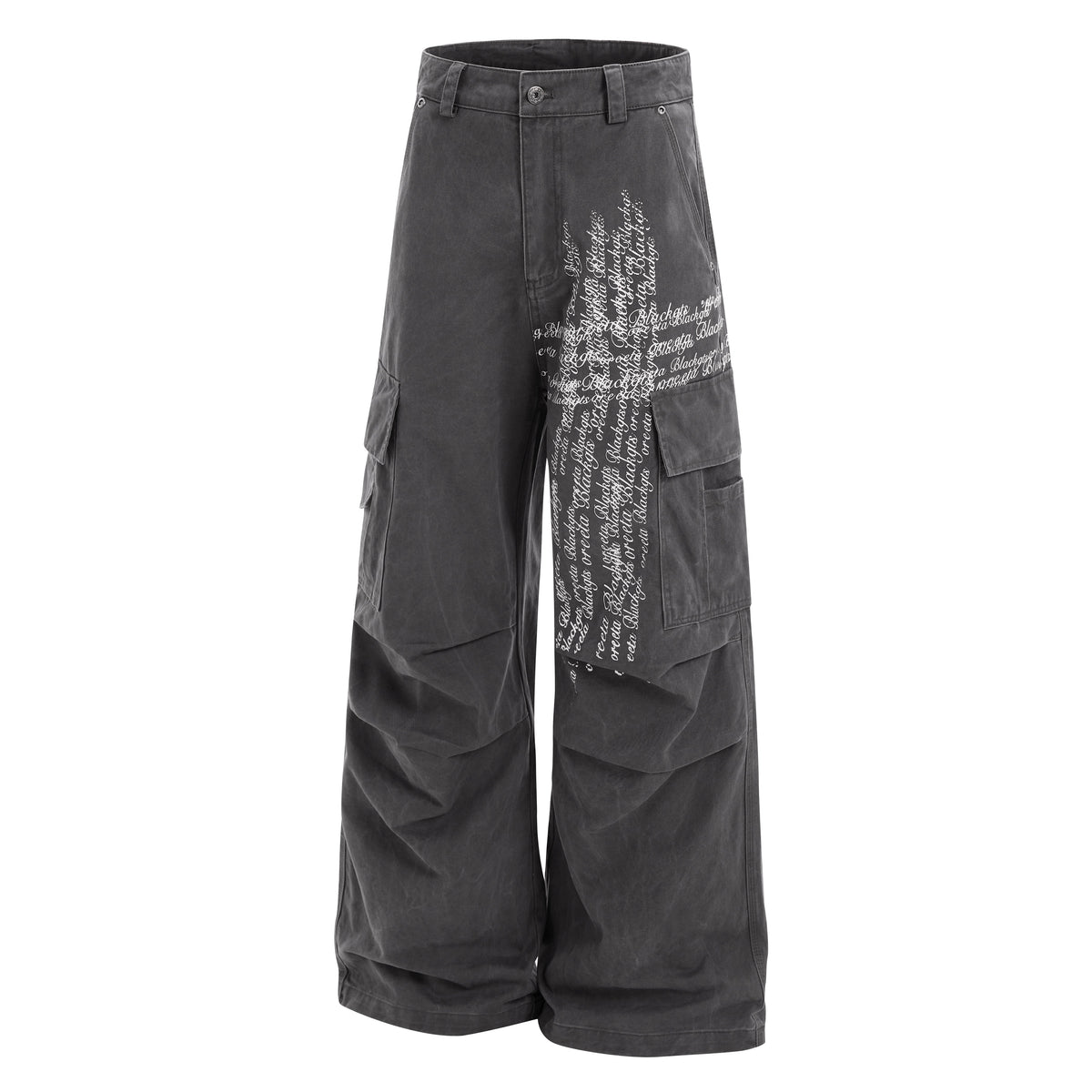 Madxmarx Cross Lettering Cargo Pants