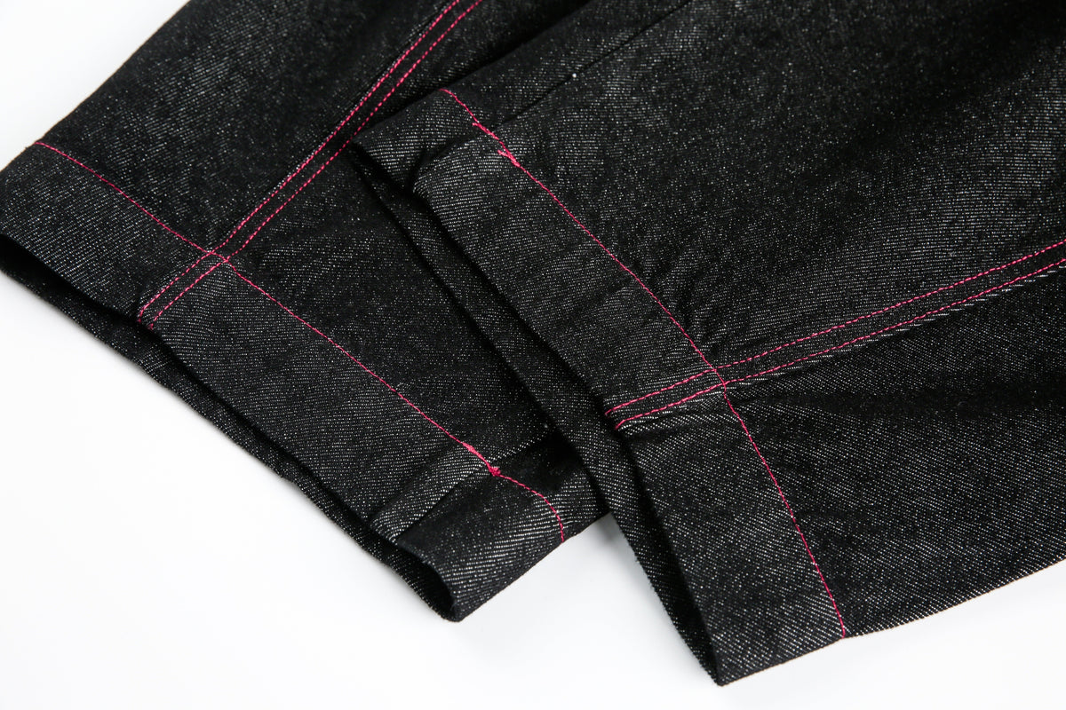 Madxmarx Red Stitch Barrel Denim Pants