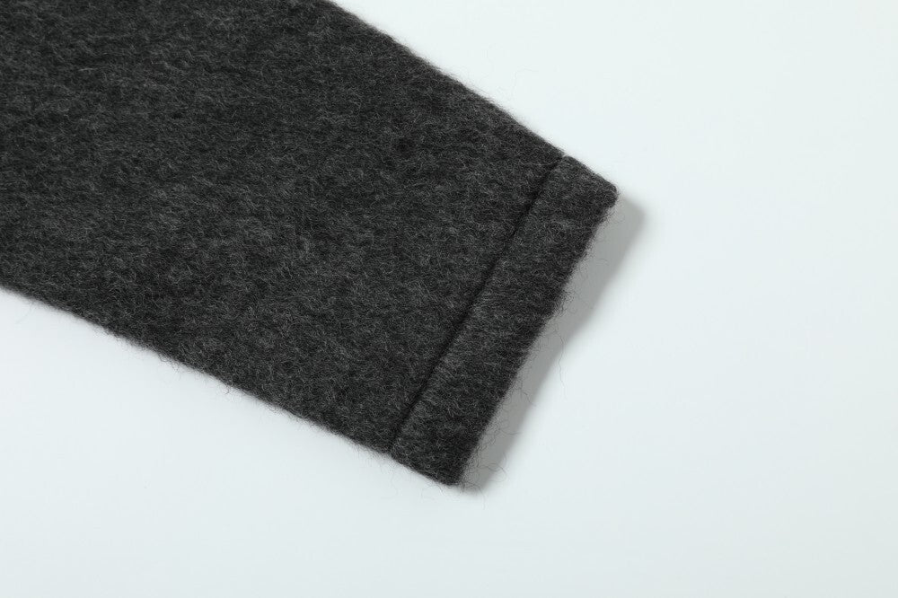 Madxmarx Wool-Blend Zip-Up Hooded Jacket