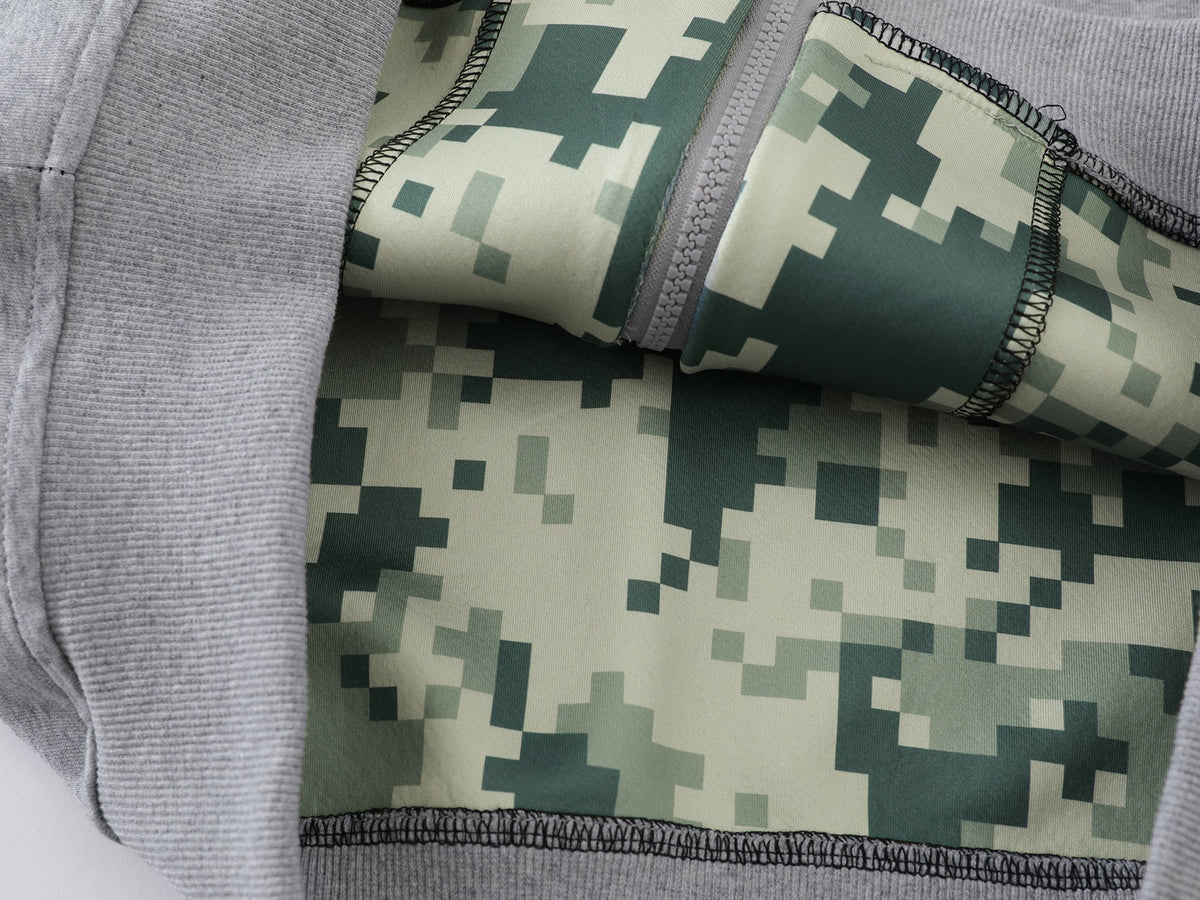 Madxmarx Camo Varsity Zip-Up Hoodie