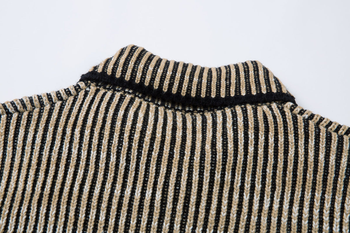 Madxmarx Striped Textured Zip Jacket