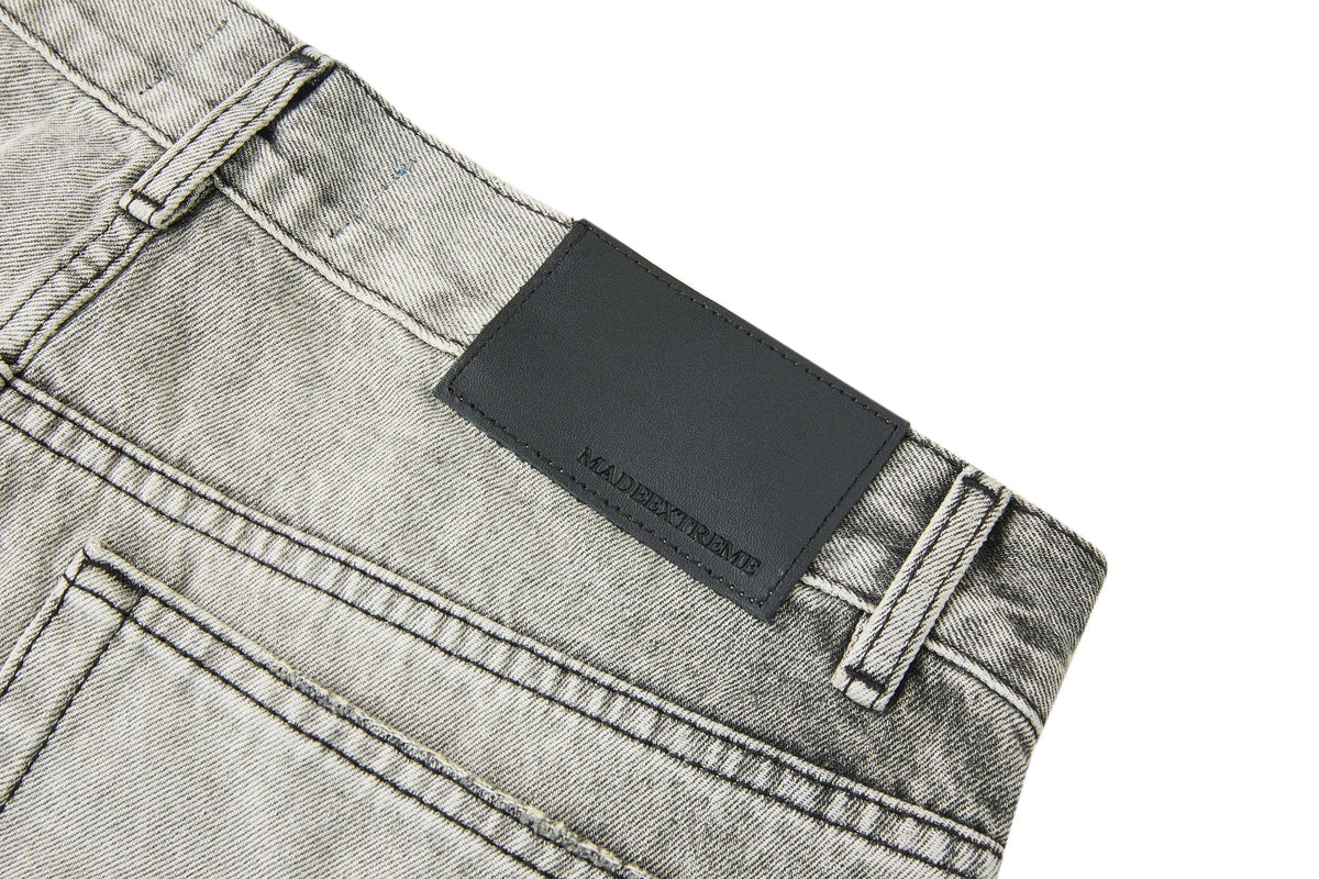 Madxmarx Washed Whisker Wide-Leg Jeans