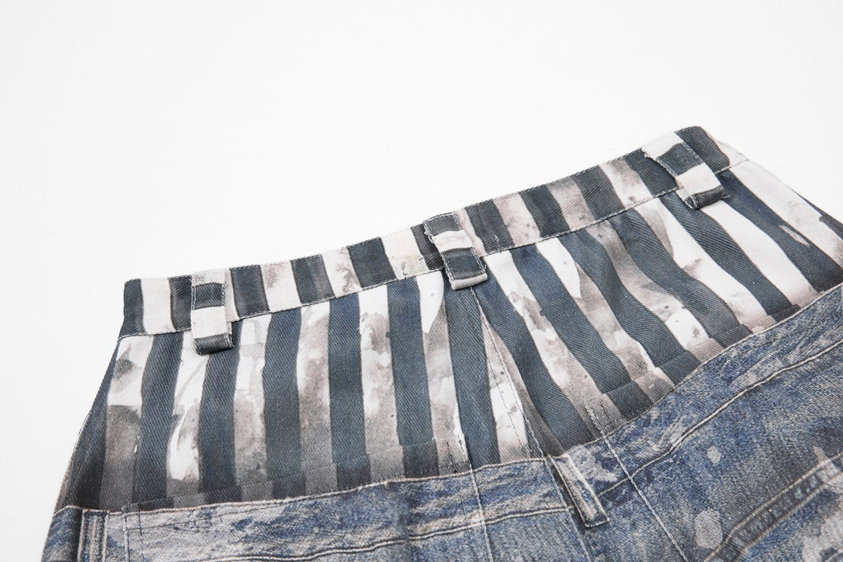 Madxmarx Layered Star Print Balloon Jeans