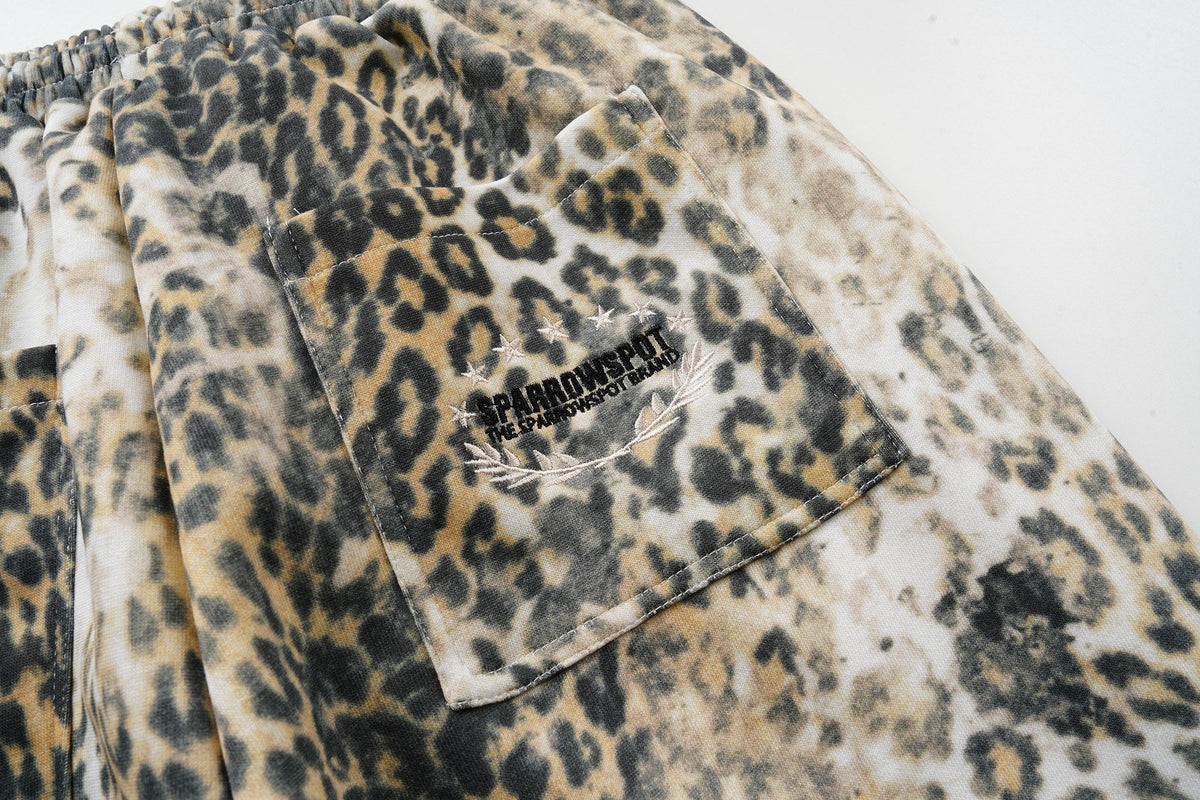 Madxmarx Leopard Print Wide-Leg Pants