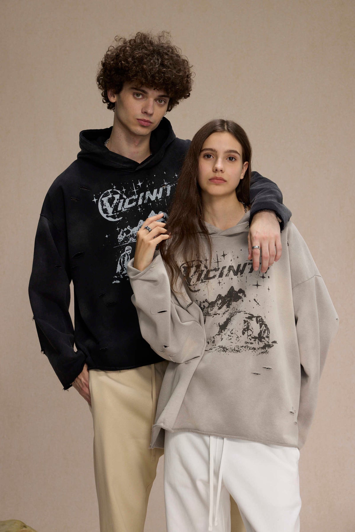 Madxmarx Graphic Distressed Hoodie