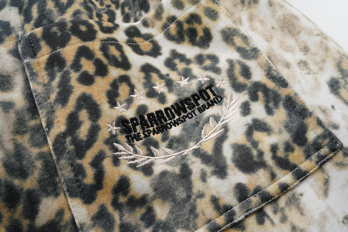 Madxmarx Leopard Print Wide-Leg Pants