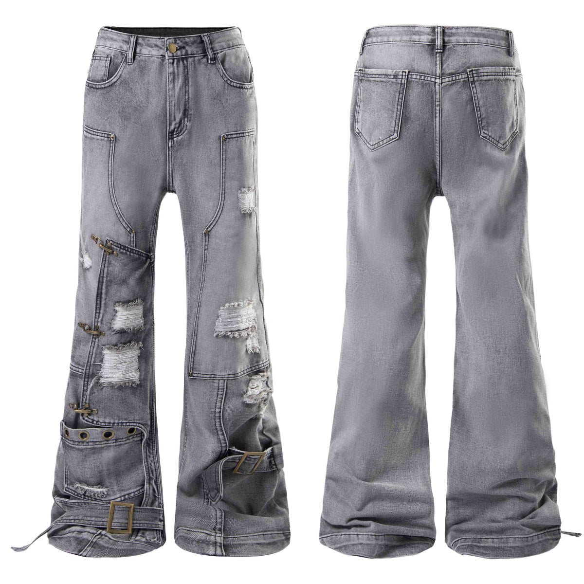 Madxmarx Distressed Flare Jeans