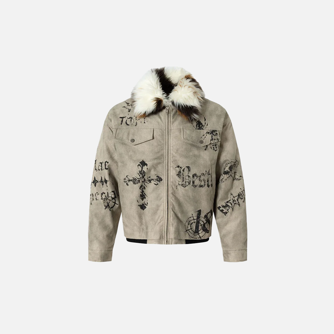 Elevated Warm Faux Fur Stand Collar Jacket