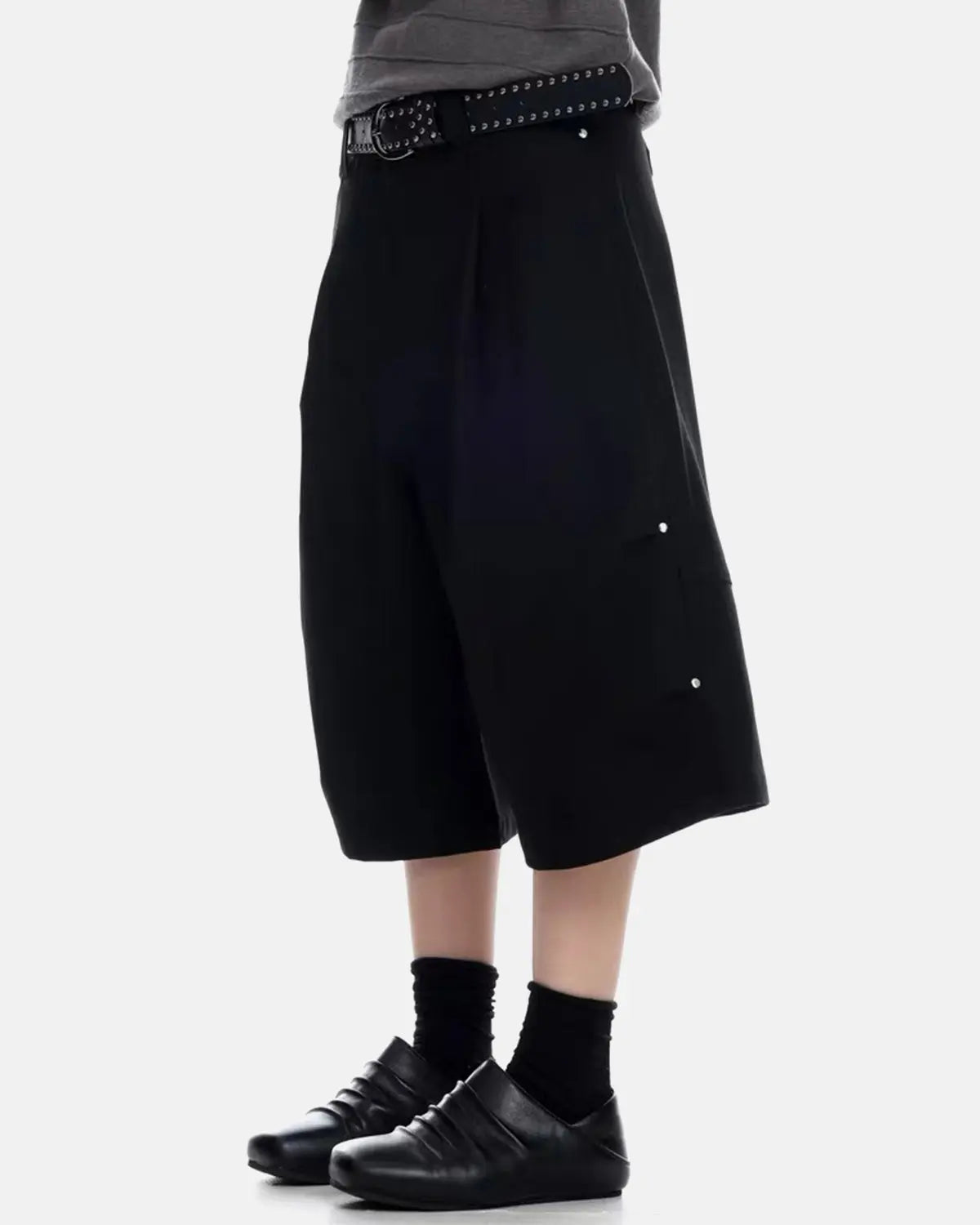 Pleated Cinch Back Tailored Shorts