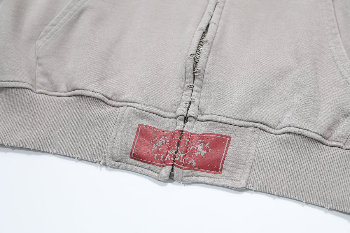 Madxmarx Vintage Crest Zip Hoodie