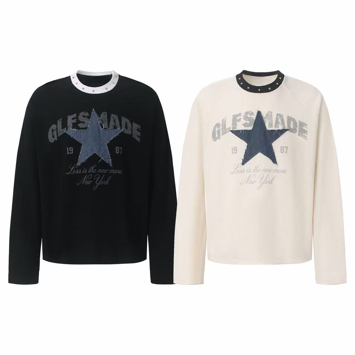 Madxmarx Studded Star Patch Long Sleeve Tee