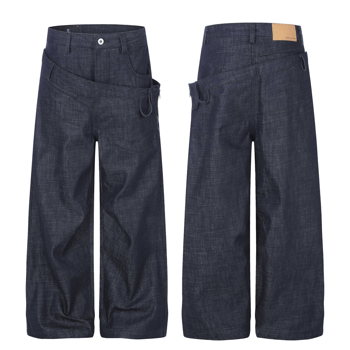 Madxmarx Layered Waist Wide-Leg Jeans
