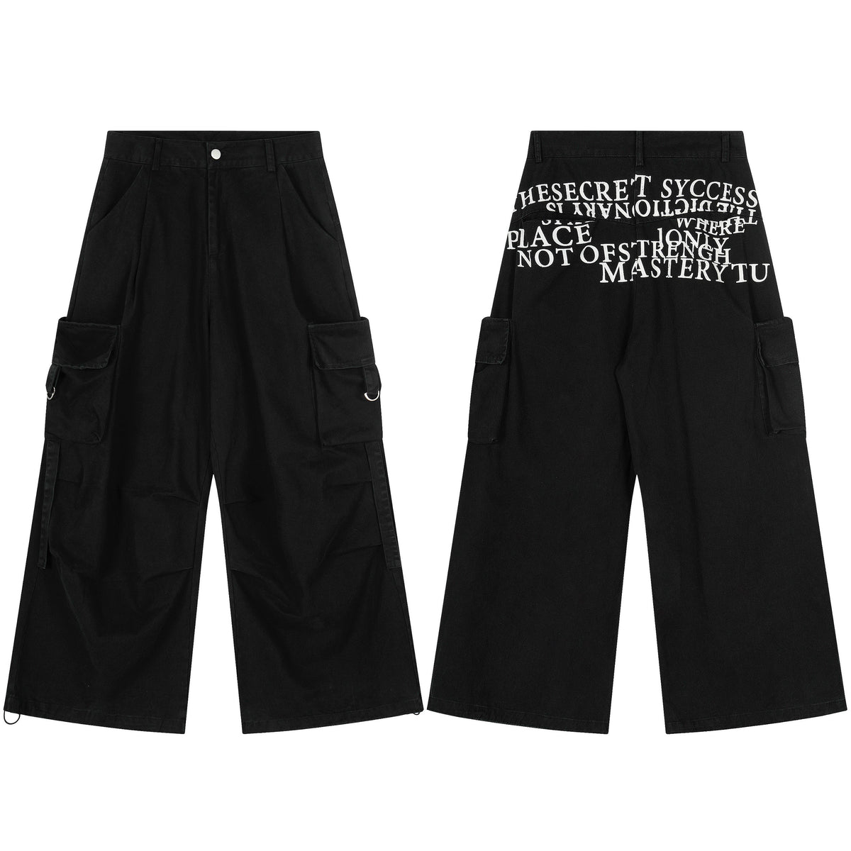 Pantalon cargo large à typographie Madxmarx