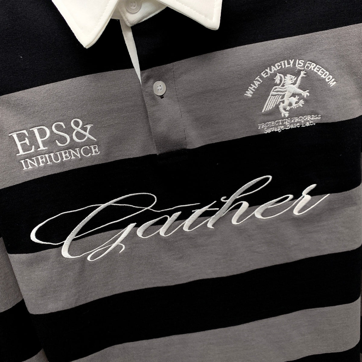 Madxmarx Striped Graphic Polo
