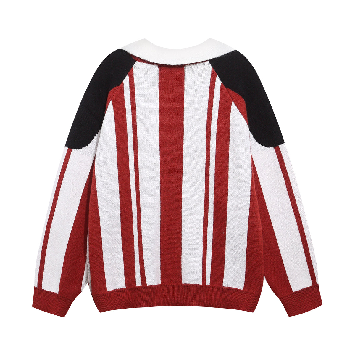 Madxmarx Retro Varsity Stripe Knit Sweater