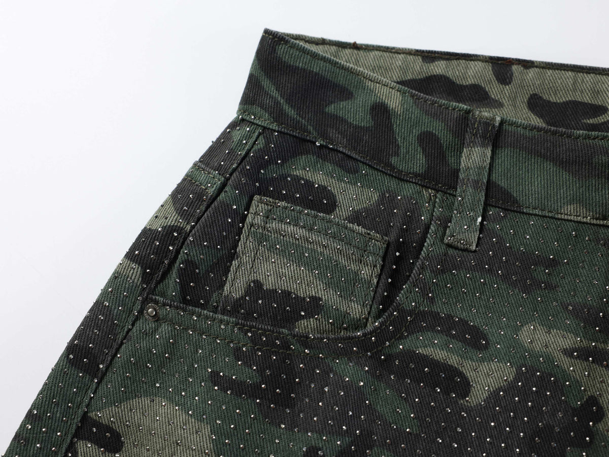 Madxmarx Camouflage Wide-Leg Jeans