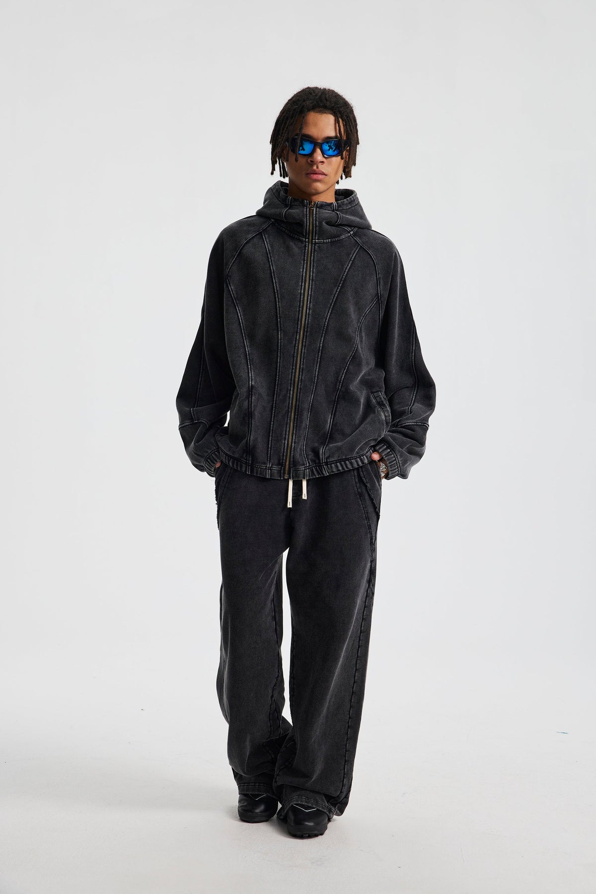 Madxmarx Curved-Seam Full-Zip Hoodie