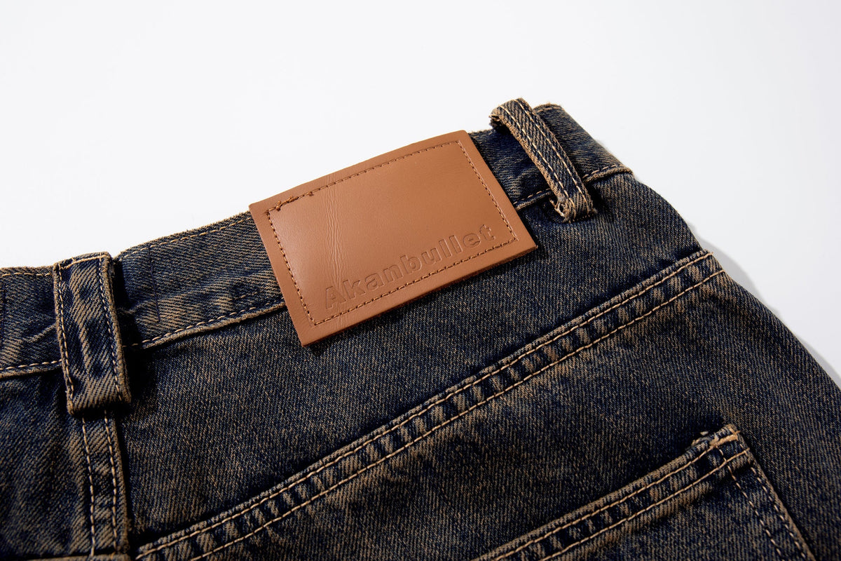 Madxmarx Sand-Fade Utility Wide-Leg Jeans