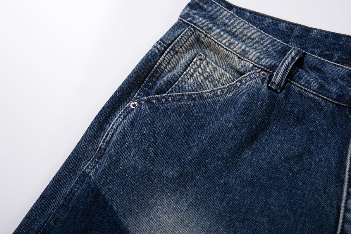 Jean large Madxmarx à effet délavé façon coup de pinceau