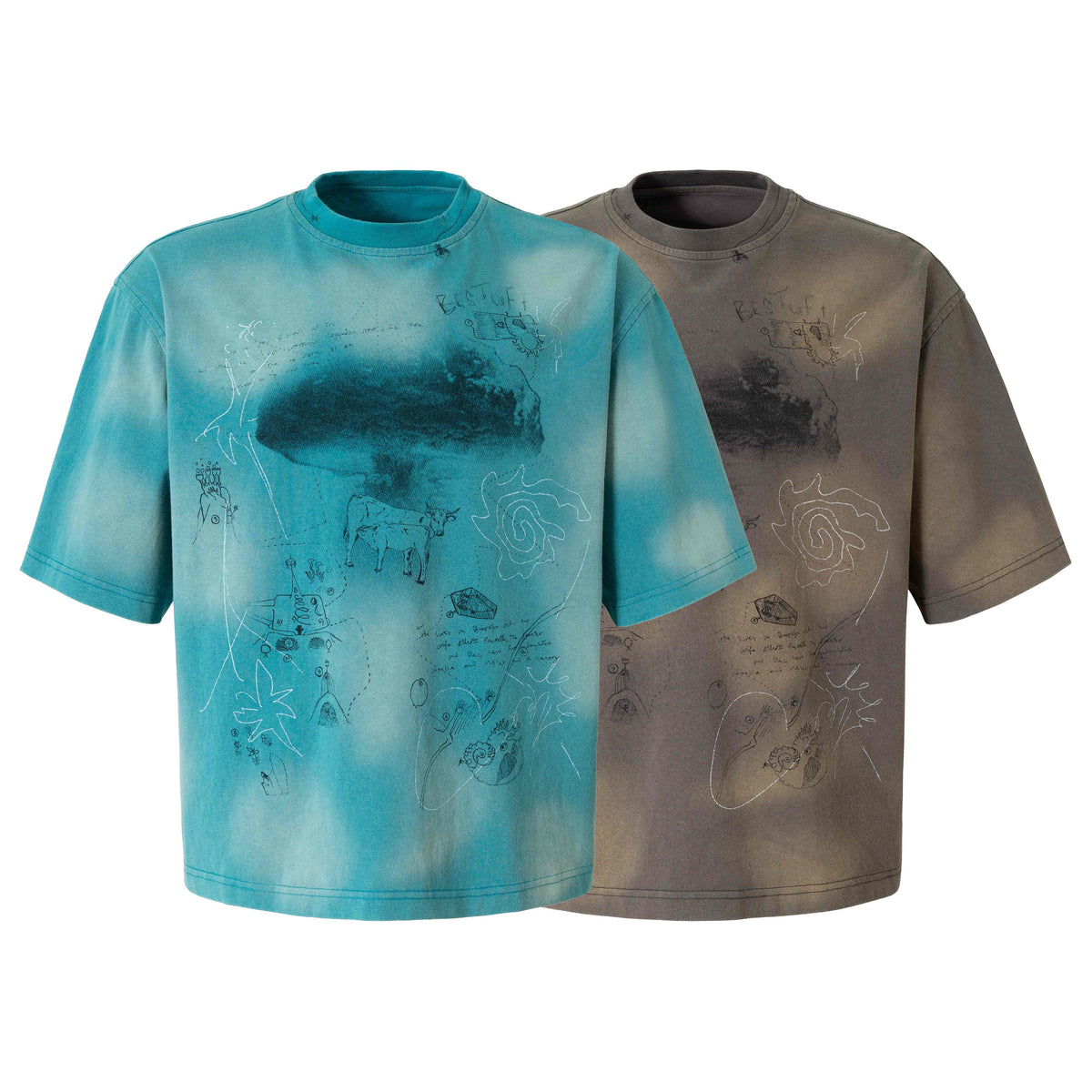 Madxmarx “Abstract Sketch Washed Tee”