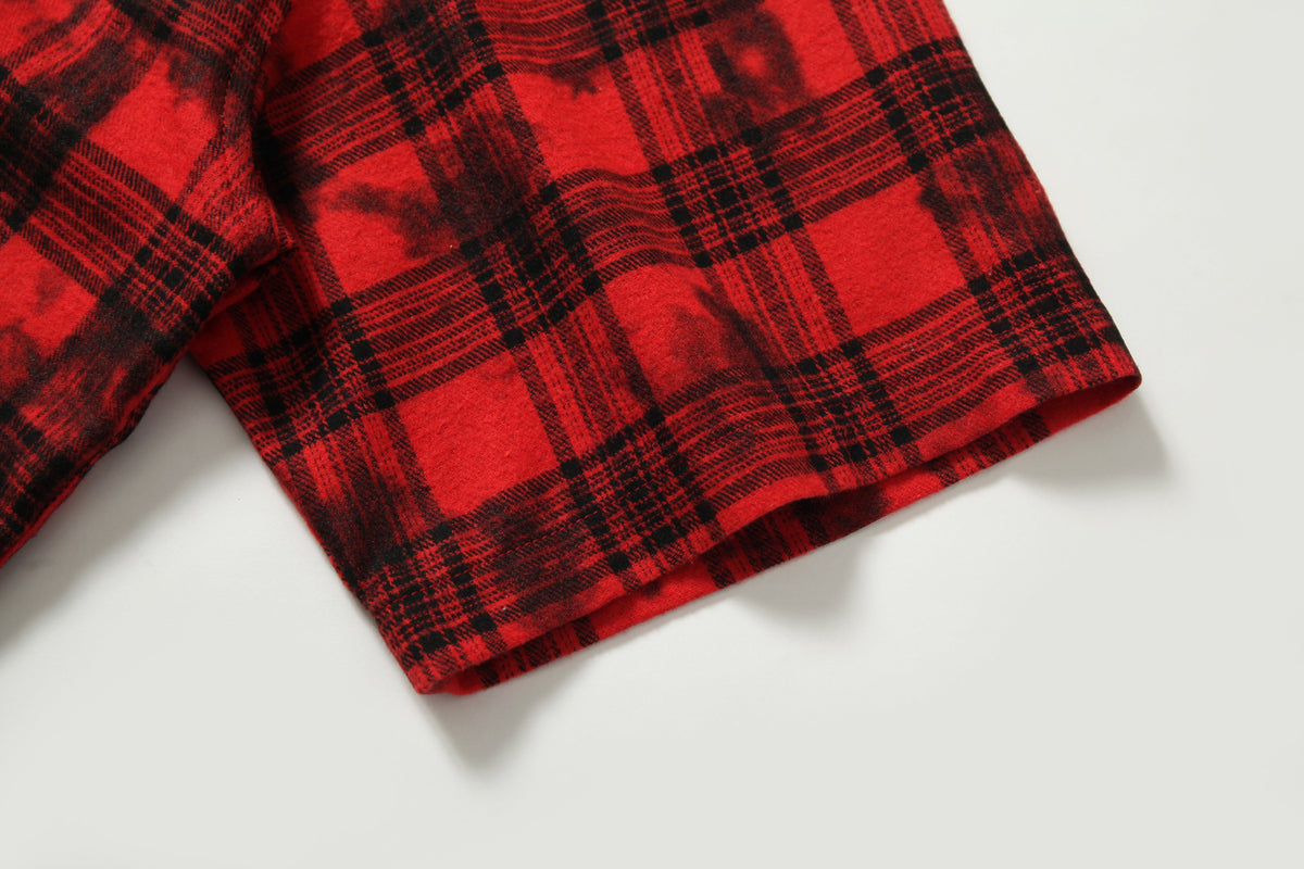 Madxmarx Punk Plaid Graphic Shirt