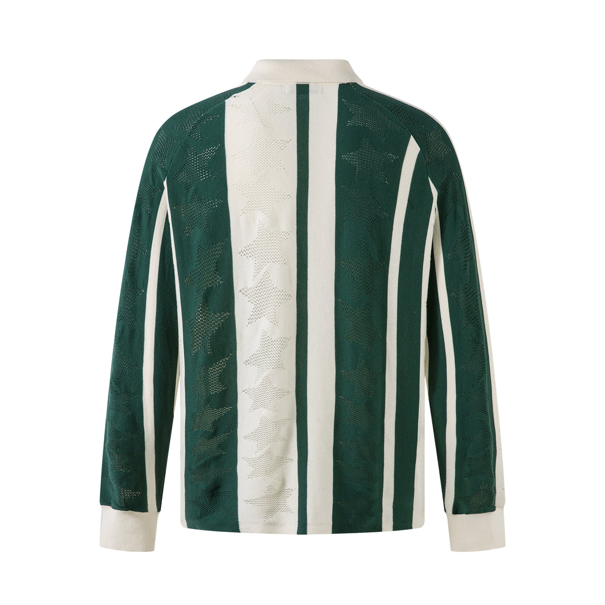 Madxmarx Retro Striped Knit Polo Shirt