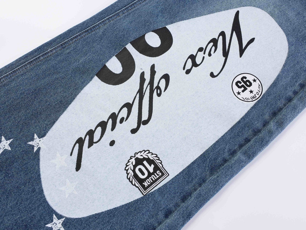 Madxmarx 1990 Graphic Wide-Leg Jeans