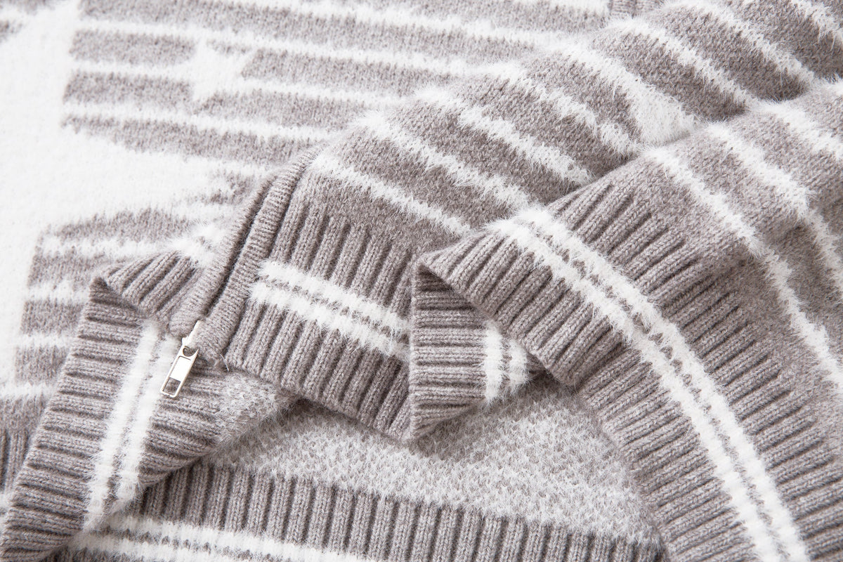 Madxmarx Star Knit Faux Fur Hoodie