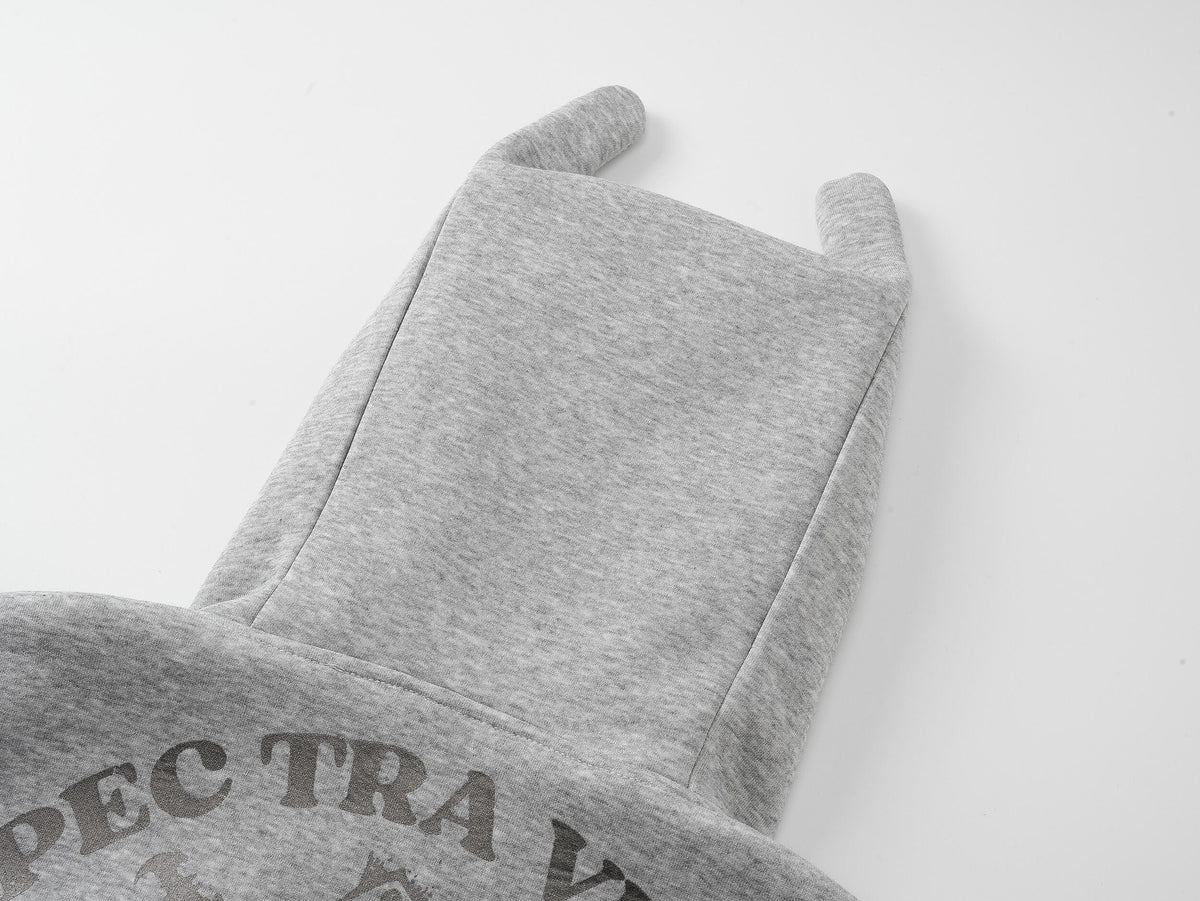 Madxmarx Devil-Horn Graphic Zip Hoodie