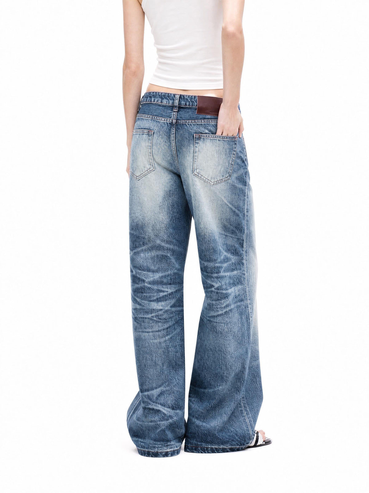 Madxmarx Washed Distressed Baggy Jeans