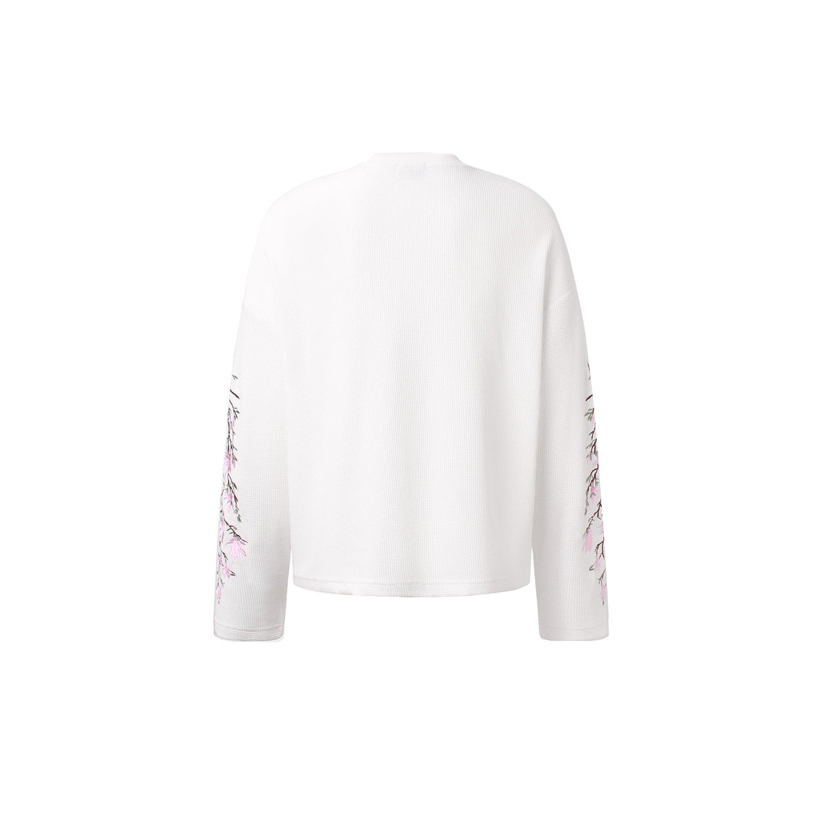 Madxmarx Floral Sleeve Waffle Long Sleeve