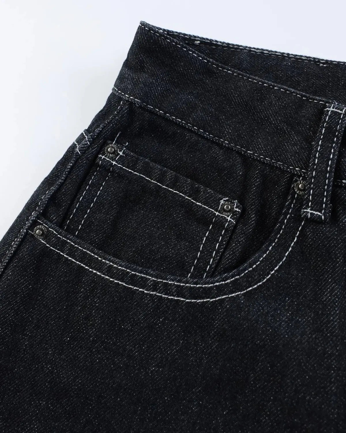 Buckle Detail Raw Denim Jorts