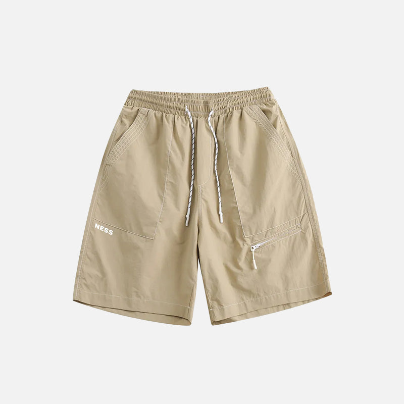 Polyester elastische taille shorts