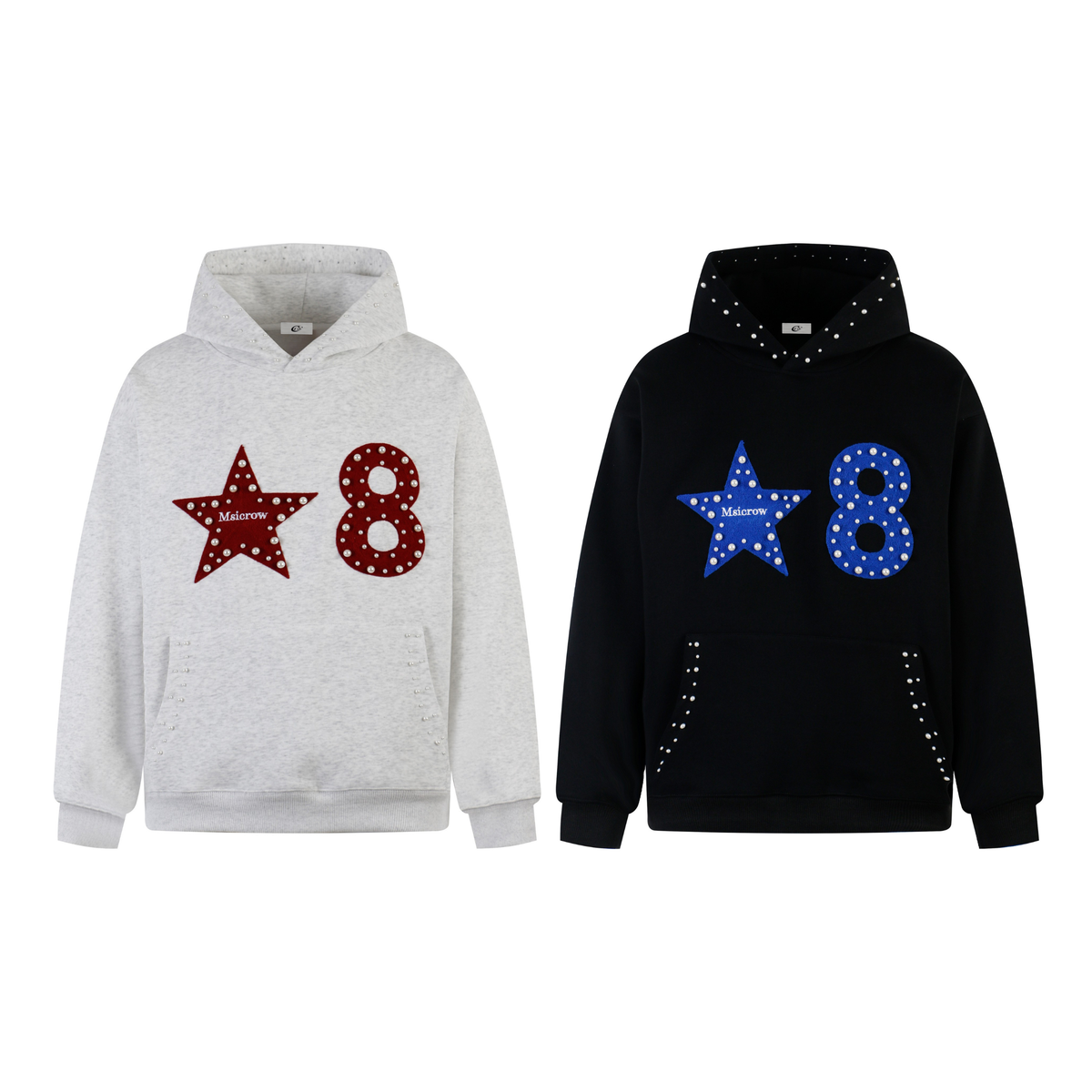 Madxmarx Star & Number Appliqué Hoodie