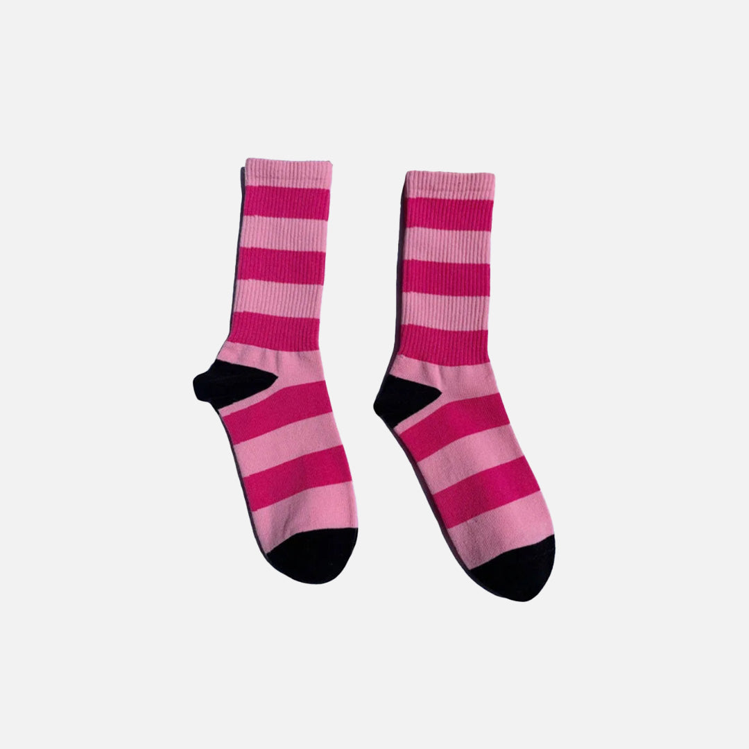Bold Stripe Crew Socks