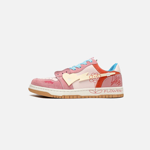 Tênis de Skate Floral - Rosa / 35