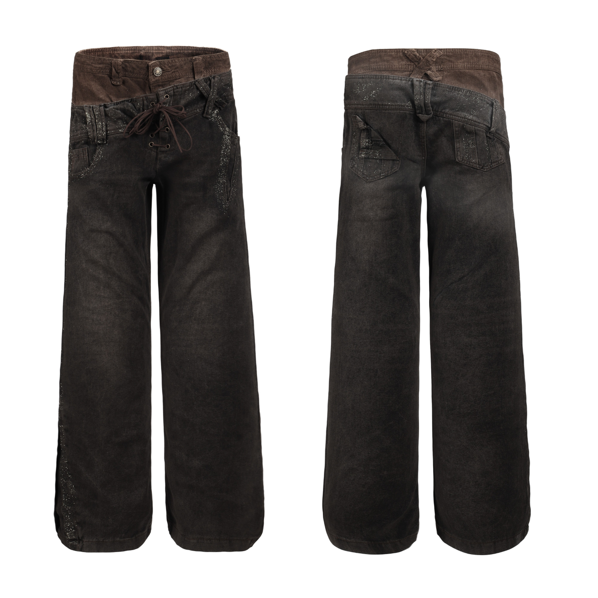 Jean à lacets et double taille Madxmarx