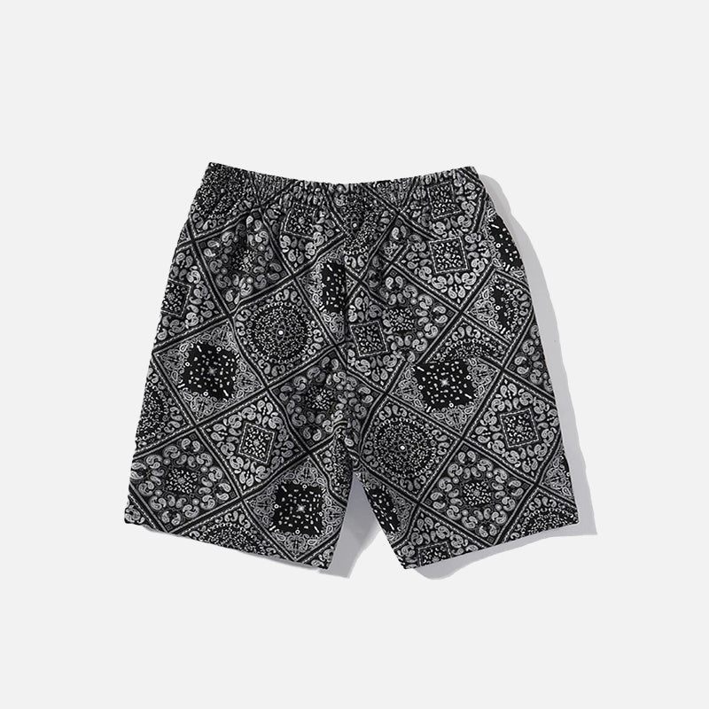 Pantaloncini a quadri con elastico in vita