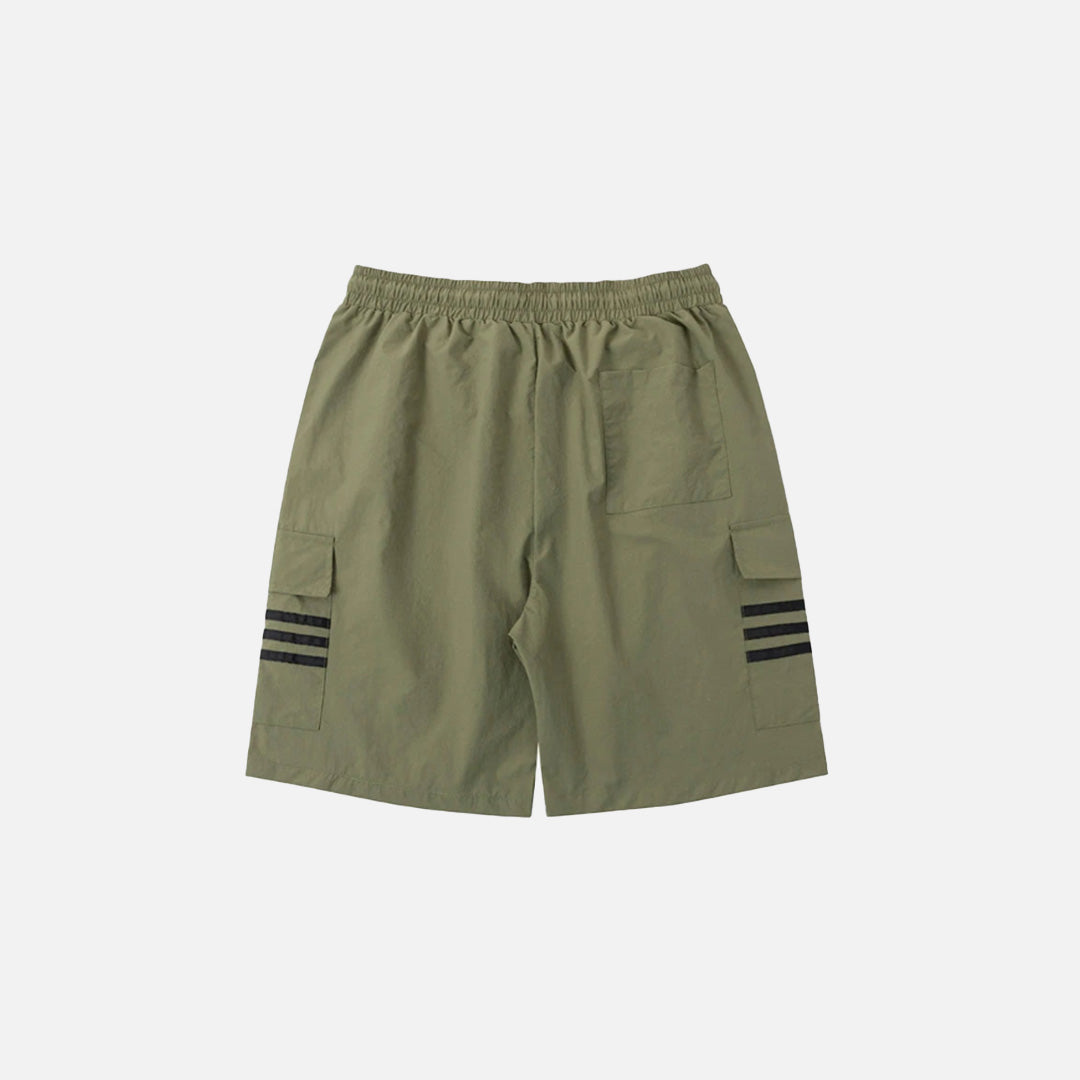 Pantaloncini cargo vintage con bordo a vista