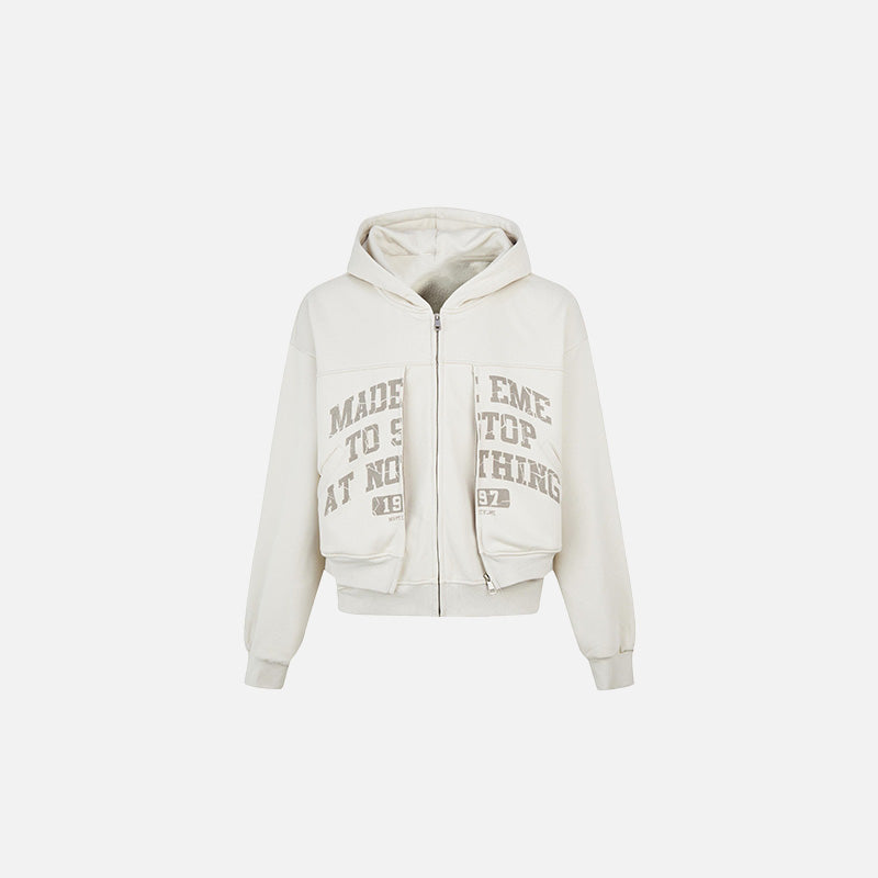 Motivational Zip-Up Hoodie