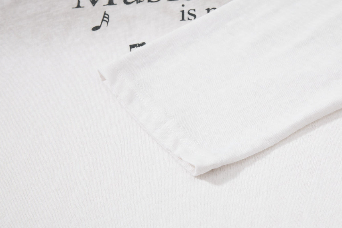 Madxmarx Vintage Music Graphic Long Sleeve Tee