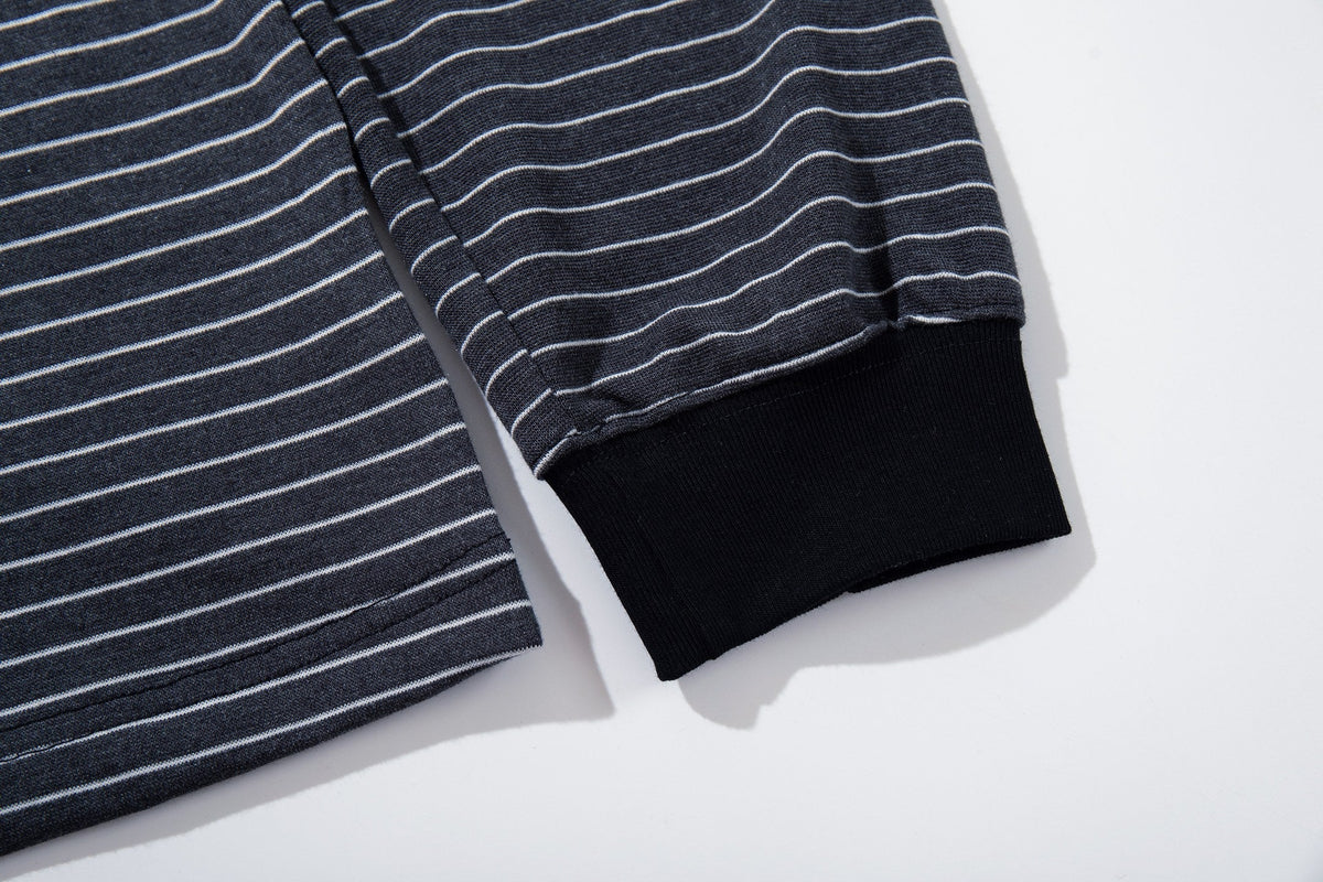 Madxmarx Striped Graphic Long Sleeve Tee
