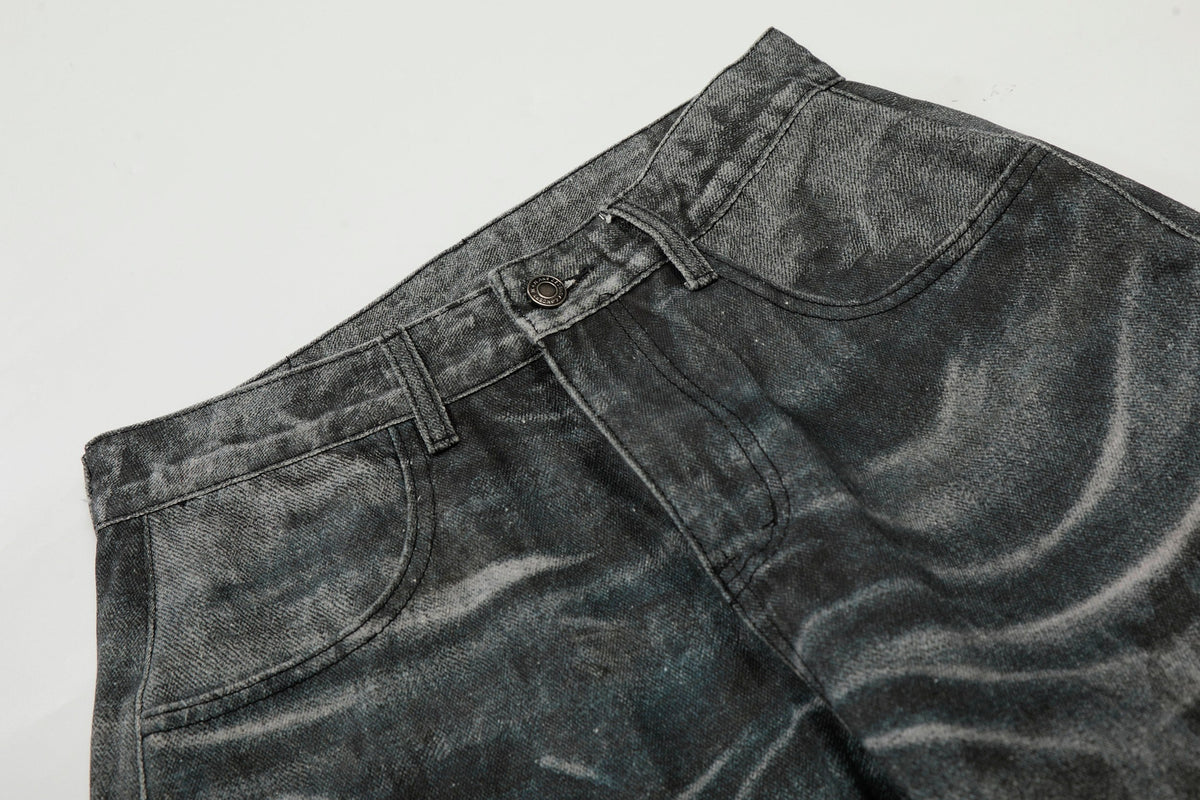 Madxmarx Washed Whisker Wide-Leg Jeans