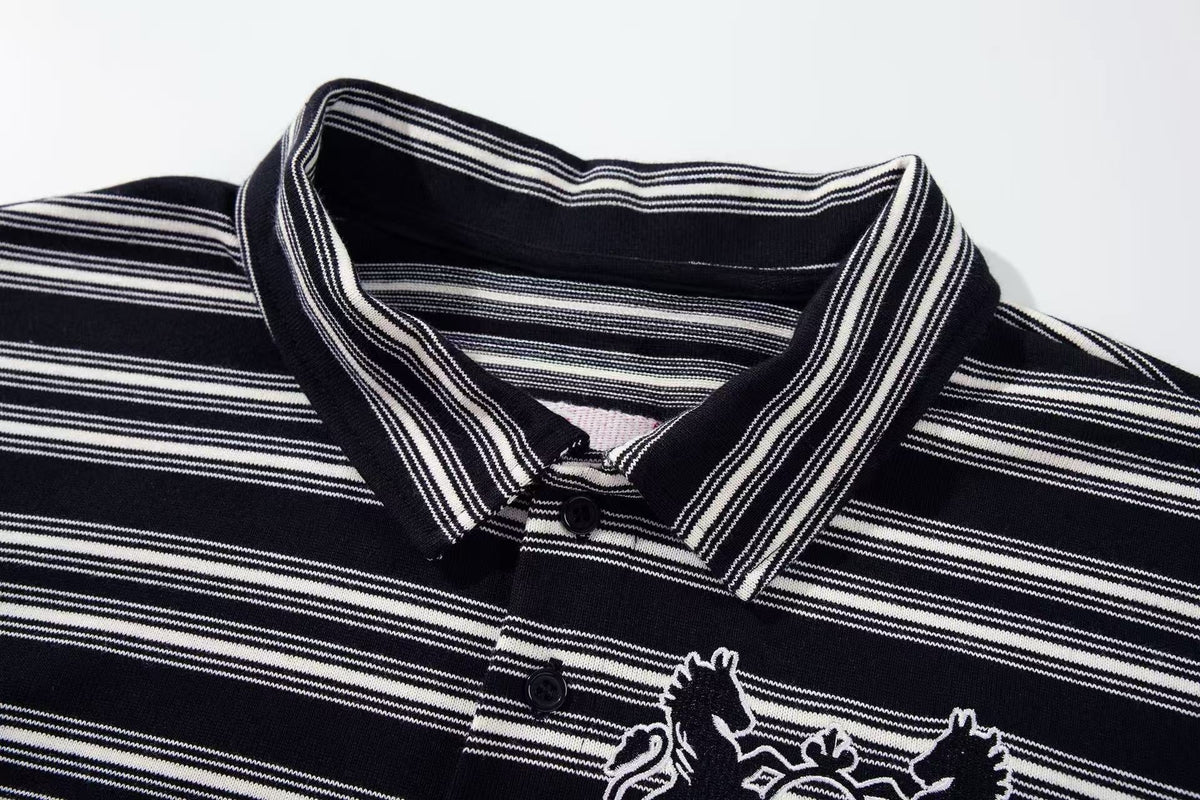 Madxmarx Fur Collar Rugby Polo