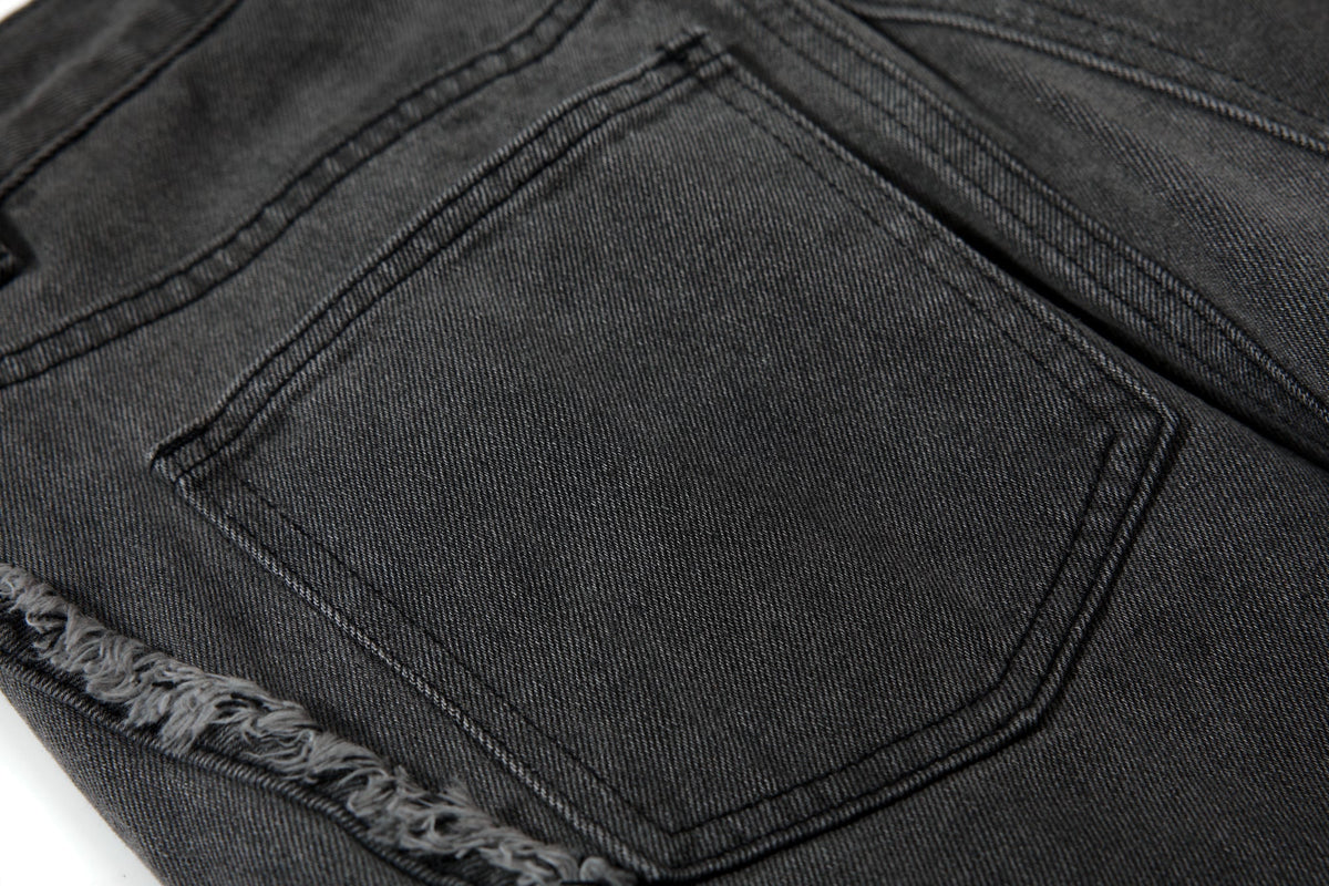 Jean cargo incurvé délavé et effiloché Madxmarx