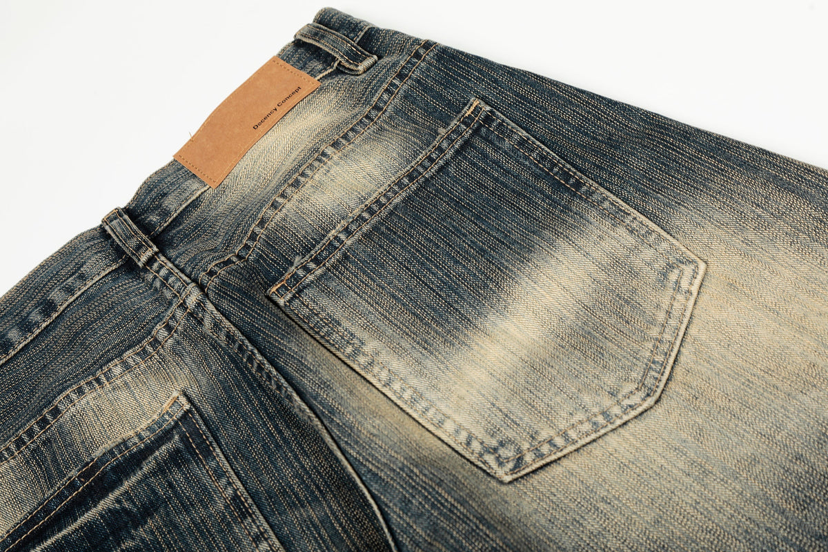 Pantalon en jean ample délavé vintage Madxmarx