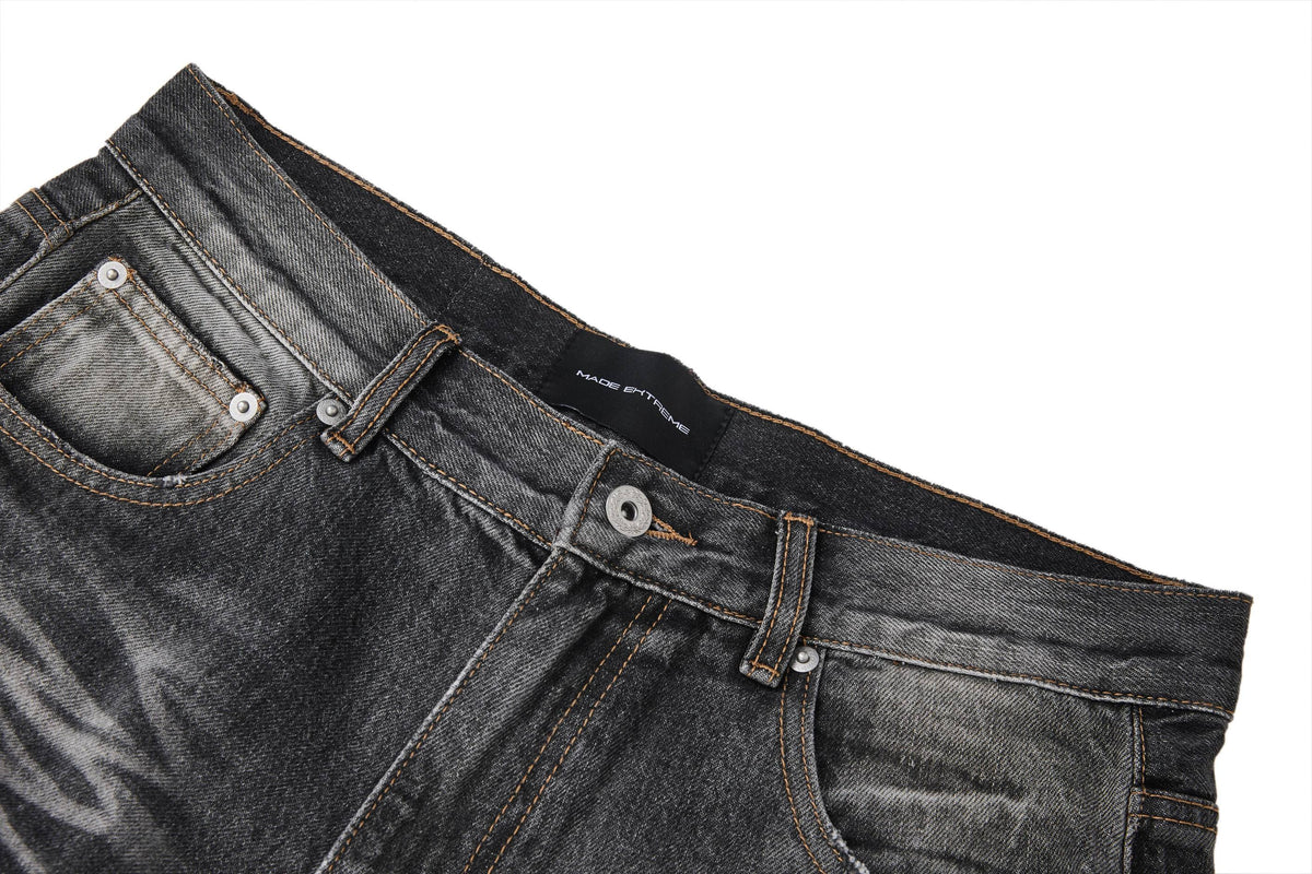 Madxmarx Vintage Faded Wide-Leg Jeans