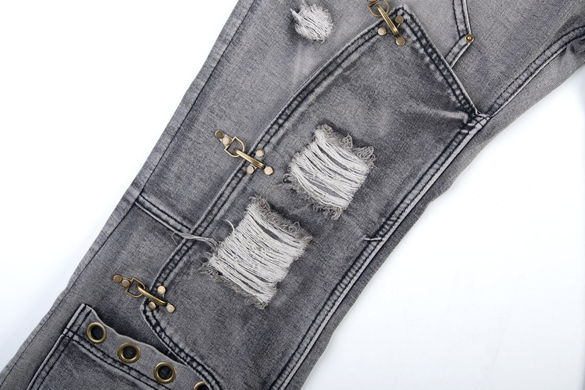 Madxmarx Distressed Flare Jeans